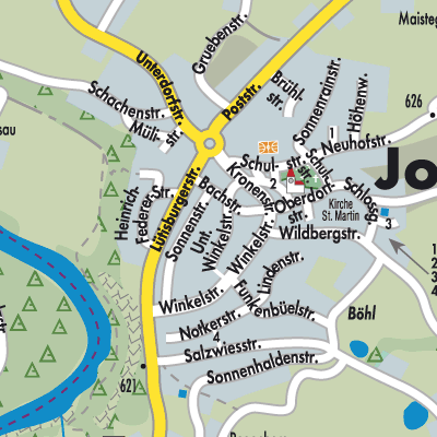 Stadtplan Jonschwil