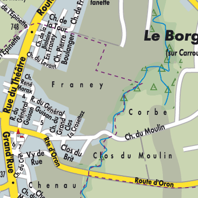 Stadtplan Jorat-Mézières