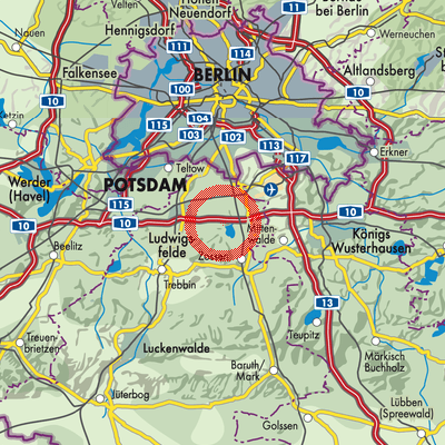 Landkarte Jühnsdorf