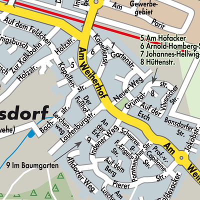 Stadtplan Jüngersdorf