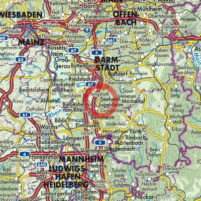 Landkarte Jugenheim