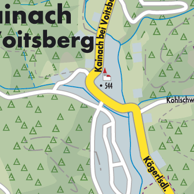 Stadtplan Kainach bei Voitsberg