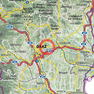 Landkarte Kainbach bei Graz