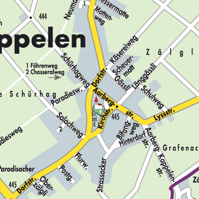 Stadtplan Kappelen