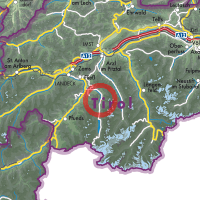 Landkarte Kaunertal