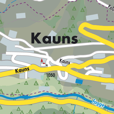 Stadtplan Kauns