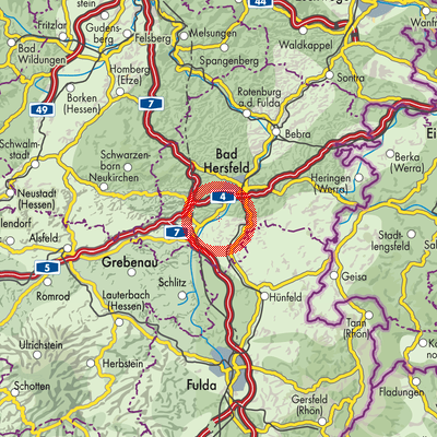 Landkarte Kerspenhausen