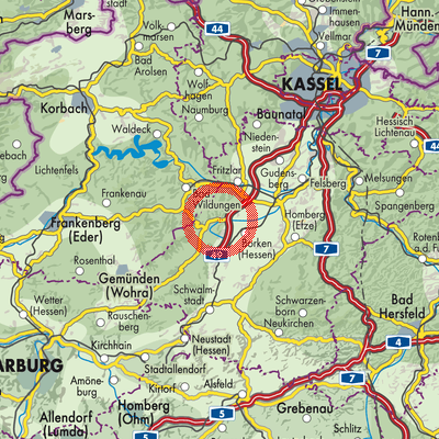 Landkarte Kerstenhausen