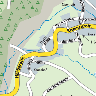 Stadtplan Keuenhof-Hove