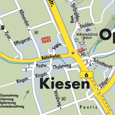 Stadtplan Kiesen