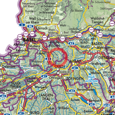 Landkarte Kilchberg (BL)