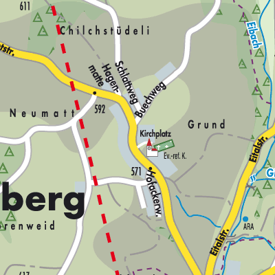 Stadtplan Kilchberg (BL)