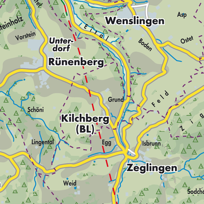 Übersichtsplan Kilchberg (BL)