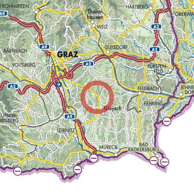 Landkarte Kirchbach-Zerlach
