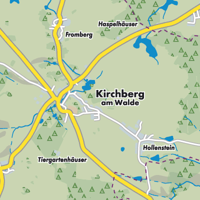 Übersichtsplan Kirchberg am Walde