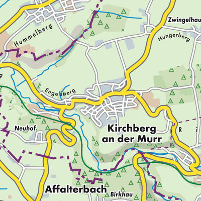 Übersichtsplan Kirchberg an der Murr