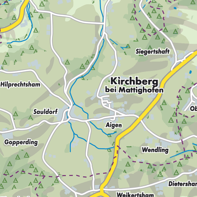 Übersichtsplan Kirchberg bei Mattighofen