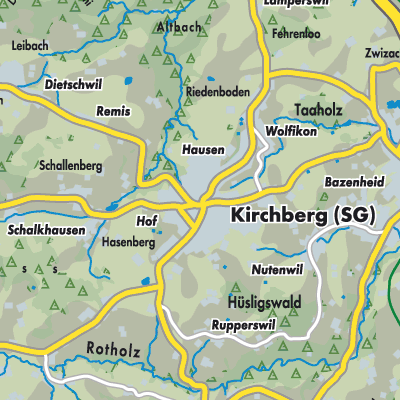 Übersichtsplan Kirchberg (SG)