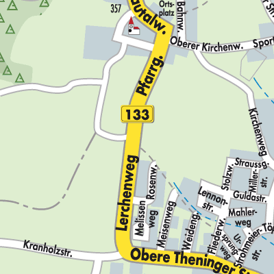Stadtplan Kirchberg-Thening