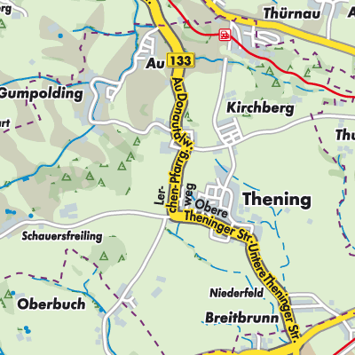 Übersichtsplan Kirchberg-Thening