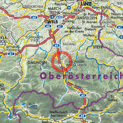 Landkarte Kirchdorf an der Krems