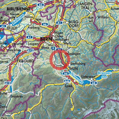 Landkarte Kirchdorf (BE)