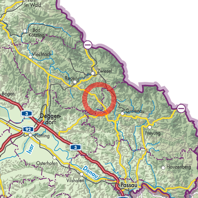 Landkarte Kirchdorf im Wald