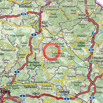 Landkarte Kirchenthumbach (VGem)