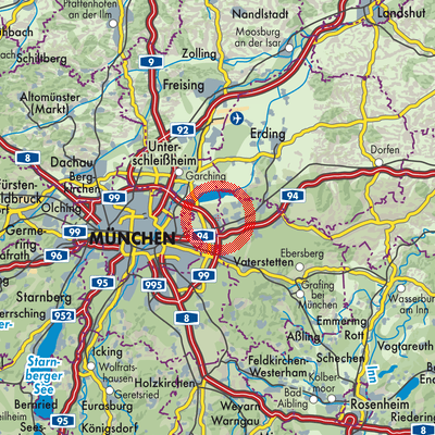 Landkarte Kirchheim bei München