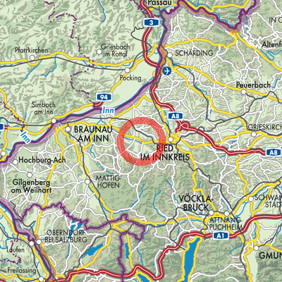 Landkarte Kirchheim im Innkreis