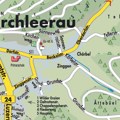 Stadtplan Kirchleerau