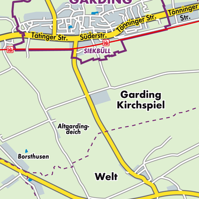 Übersichtsplan Kirchspiel Garding