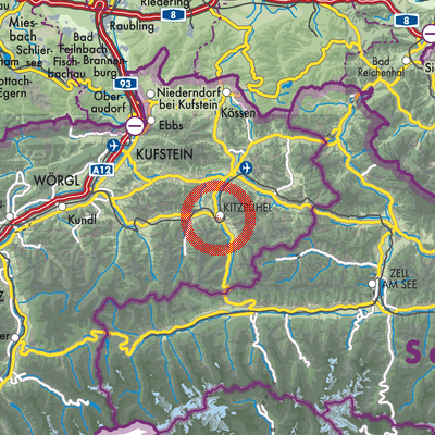 Landkarte Kitzbühel