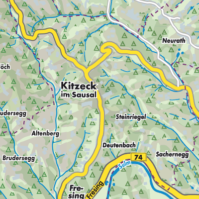 Übersichtsplan Kitzeck im Sausal