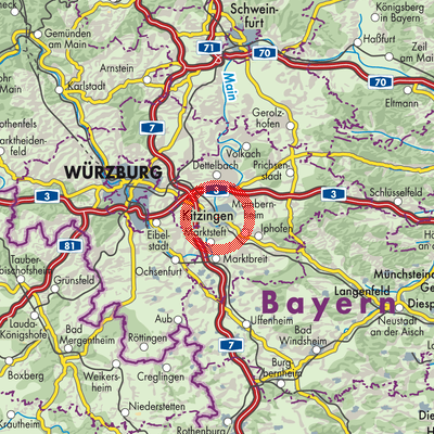 Landkarte Kitzingen (VGem)