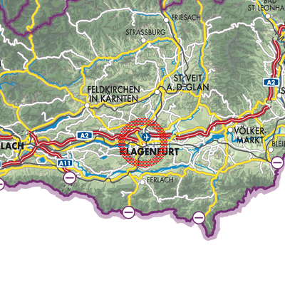 Landkarte Klagenfurt am Wörthersee