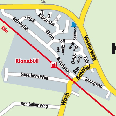 Stadtplan Klanxbüll