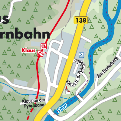 Stadtplan Klaus an der Pyhrnbahn