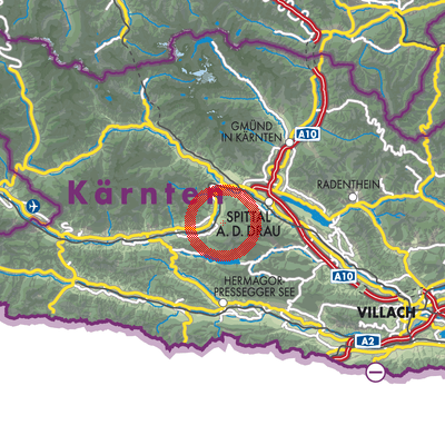 Landkarte Kleblach-Lind