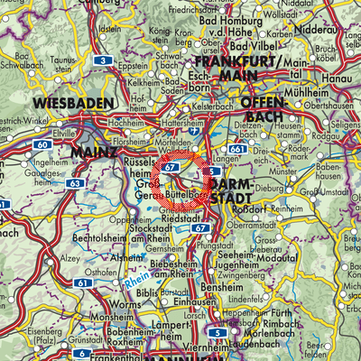 Landkarte Klein-Gerau