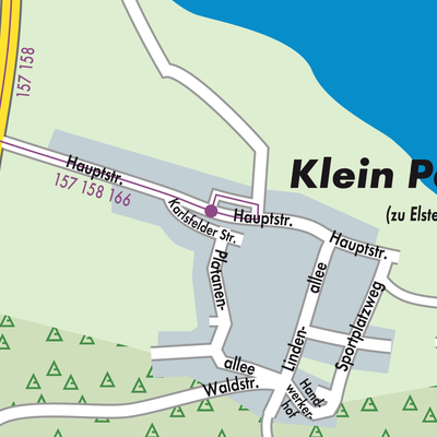 Stadtplan Klein Partwitz - Bjezdowy