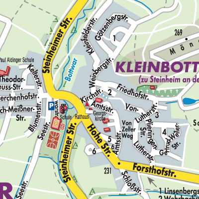 Stadtplan Kleinbottwar