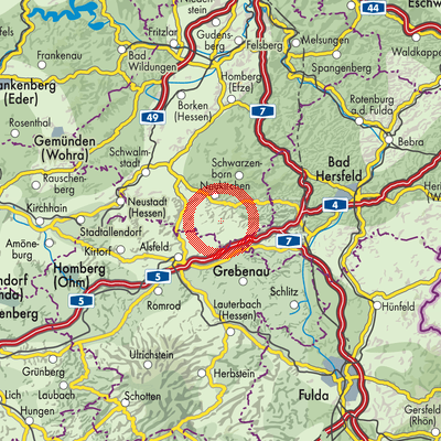 Landkarte Kleinropperhausen