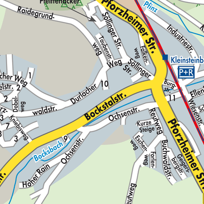 Stadtplan Kleinsteinbach