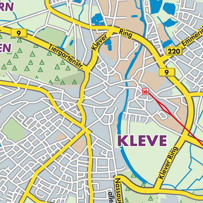 Übersichtsplan Kleve