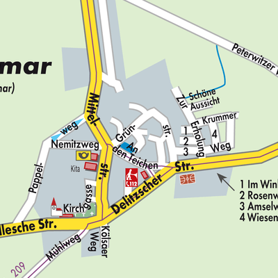 Stadtplan Klitschmar