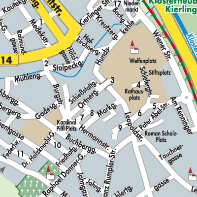 Stadtplan Klosterneuburg