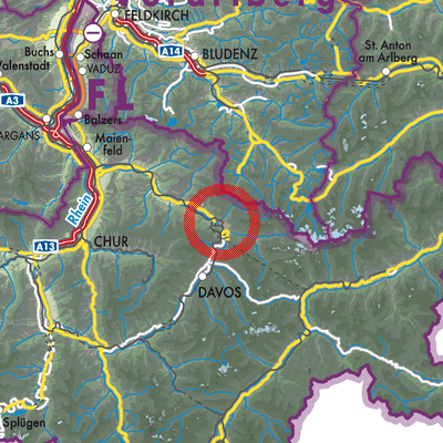 Landkarte Klosters