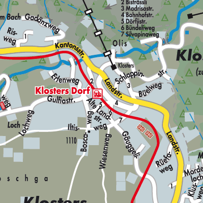 Stadtplan Klosters