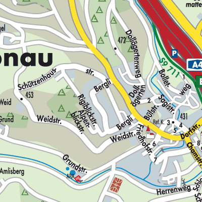 Stadtplan Knonau